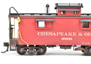 HO Brass OMI - Overland Models, Inc. C&O - Chesapeake & Ohio Wood Caboose  CP & Weathered No. 90838