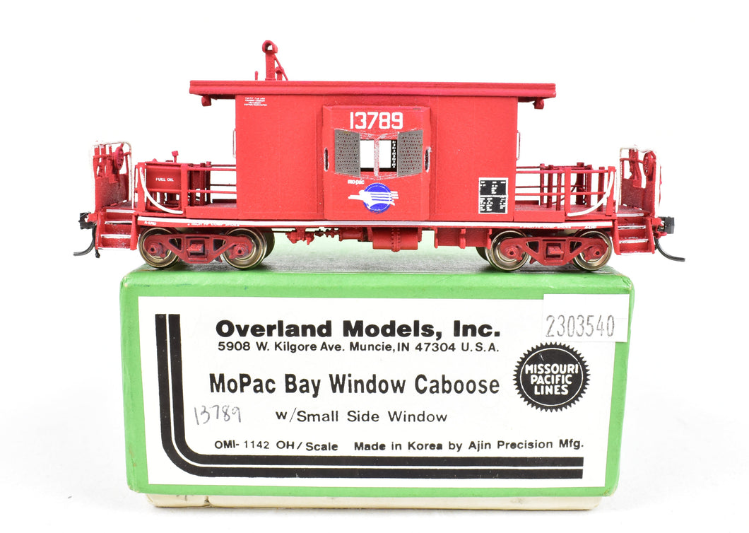 HO Brass OMI - Overland Models, Inc. MP - Missouri Pacific Bay Window Caboose With Small Side Window Painted