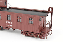Load image into Gallery viewer, HO Brass CIL - Challenger Imports CB&amp;Q - Burlington Route Wood Waycar 30 ft. Class NE-6 FP No. 14433
