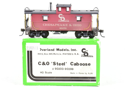 HO Brass OMI - Overland Models, Inc. C&O - Chesapeake & Ohio Steel Caboose #90200-90299 Series CP & Weathered No. 90258