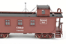 Load image into Gallery viewer, HO Brass CIL - Challenger Imports CB&amp;Q - Burlington Route Wood Waycar 30 ft. Class NE-6 FP No. 14433
