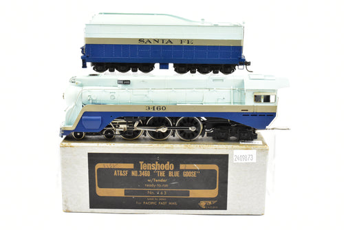 HO Brass PFM - Tenshodo ATSF - Santa Fe 4-6-4 No. 3460 The Blue Goose Hudson