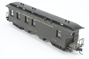 HOn3 Brass NJ Custom Brass RGS - Rio Grande Southern Business Car B-21 “Rico” Custom Painted
