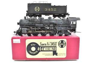 HO Brass Key Imports ATSF - Santa Fe 3450 Class 4-6-4 Modernized Custom Painted No. 3452 and Weathered
