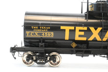 Load image into Gallery viewer, Gauge 1 - 1:32nd Scale Brass PSC - Precision Scale Co. Various Roads 10,000 Gallon Tank Car Factory Painted TXC - The Texas Company Texaco No. 4593
