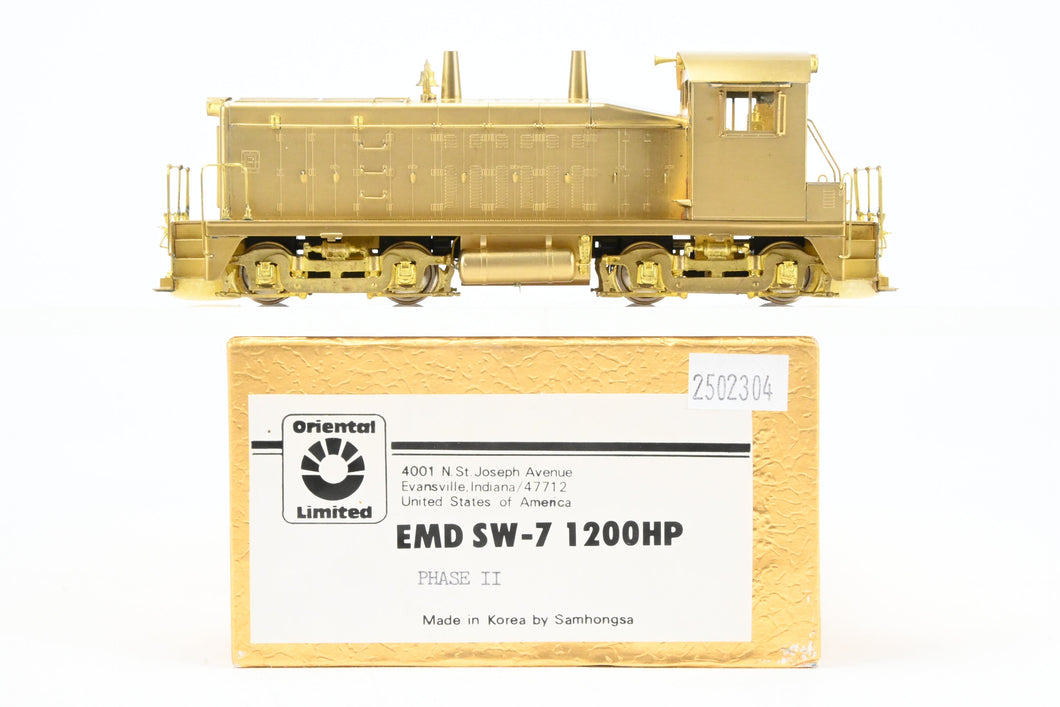 HO Brass Oriental Limited Various Roads EMD SW-7 1200HP Switcher Phase II Version