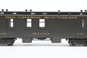 HOn3 Brass NJ Custom Brass RGS - Rio Grande Southern Business Car B-21 “Rico” Custom Painted