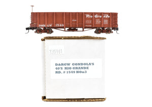 HOn3 Leadville Supply Company D&RGW - Denver & Rio Grande Western Gondola 1940s #1549