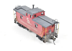 HO Brass OMI - Overland Models, Inc. C&O - Chesapeake & Ohio Steel Caboose #90200-90299 Series CP & Weathered No. 90258