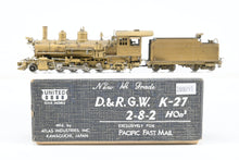 Load image into Gallery viewer, HOn3 Brass PFM - United D&amp;RGW - Denver &amp; Rio Grande Western K-27 2-8-2 Hi-Grade
