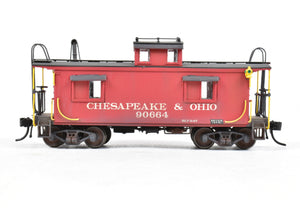 HO Brass OMI - Overland Models, Inc. Meadow River Lumber Company Wood Caboose No. 3 (Ex. C&O) done as Chesapeake & Ohio No. 90664 CP & Weathered