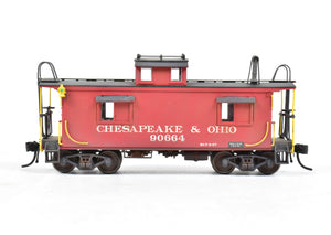 HO Brass OMI - Overland Models, Inc. Meadow River Lumber Company Wood Caboose No. 3 (Ex. C&O) done as Chesapeake & Ohio No. 90664 CP & Weathered