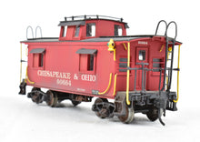 Load image into Gallery viewer, HO Brass OMI - Overland Models, Inc. Meadow River Lumber Company Wood Caboose No. 3 (Ex. C&amp;O) done as Chesapeake &amp; Ohio No. 90664 CP &amp; Weathered
