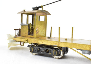 HO Brass Unknown Importer Various Roads Traction Line Pole Car with Load Custom Built