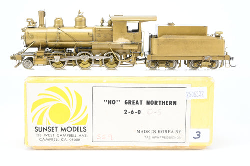 HO Brass Sunset Models GN - Great Northern 2-6-0 Class D-5 Mogul