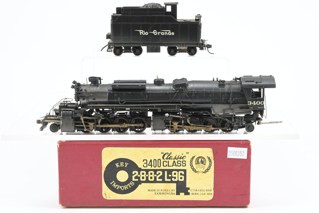 HO Brass Key Imports D&RGW - Denver & Rio Grande Western 3400