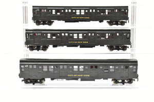 HO Brass NJ Custom Brass IND - Independent Subway System of New York R-4 Cars Set of Three Custom Painted