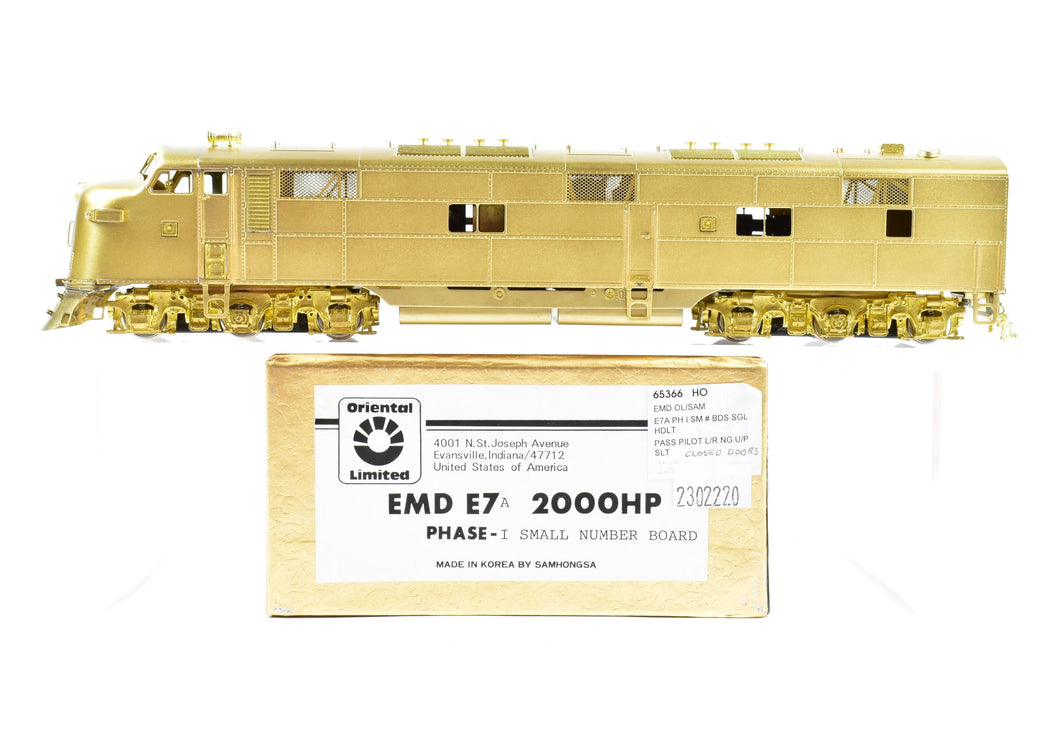 HO Brass Oriental Limited Various Roads EMD E7A 2000 HP Phase I with GN - Great Northern Closed Pilot