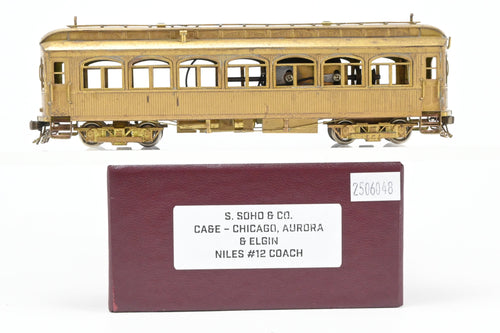 HO Brass Soho CA&E - Chicago Aurora & Elgin #12 Coach Interurban REBOXX