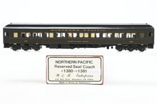 Load image into Gallery viewer, HO Brass W&amp;R Enterprises NP - Northern Pacific Reserved Seat Coach Nos. 1380 &amp; 1381 Custom Painted + Interior Pullman Green No. 1380
