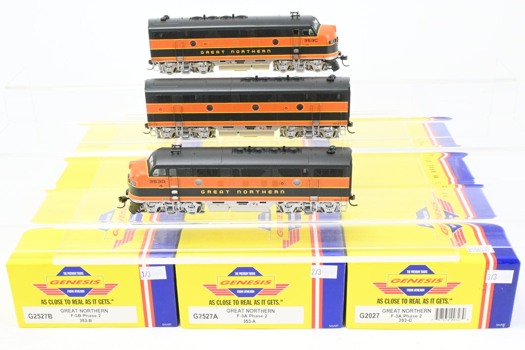 HO Athearn Genesis GN - Great Northern EMD F3-A/F3-B/F3-A Phase II Passenger Set Factory Decorated in the 