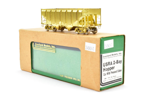 HO Brass OMI - Overland Models, Inc. Various Roads USRA 2-Bay Hopper Car with Pressed Sides