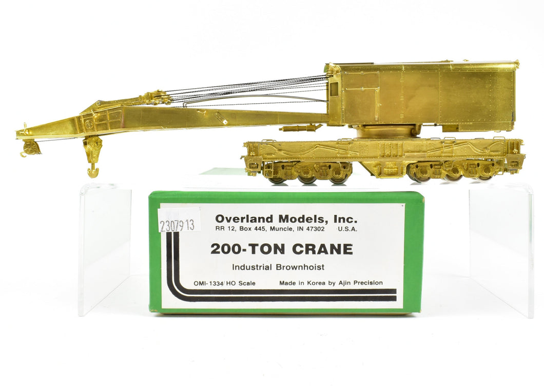 HO Brass OMI - Overland Models, Inc. Various Roads Industrial Brownhoist 200 Ton Wrecking Crane