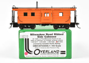 HO Brass OMI - Overland Models, Inc. MILW - Milwaukee Road Ribbed Side Caboose FP No. 01895