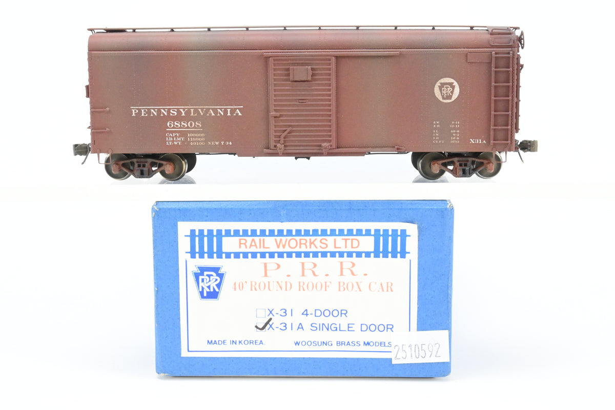 Prr X37 HO Brass Railworks PRR - Pennsylvania Railroad X-31 40' Round Roof Box ...