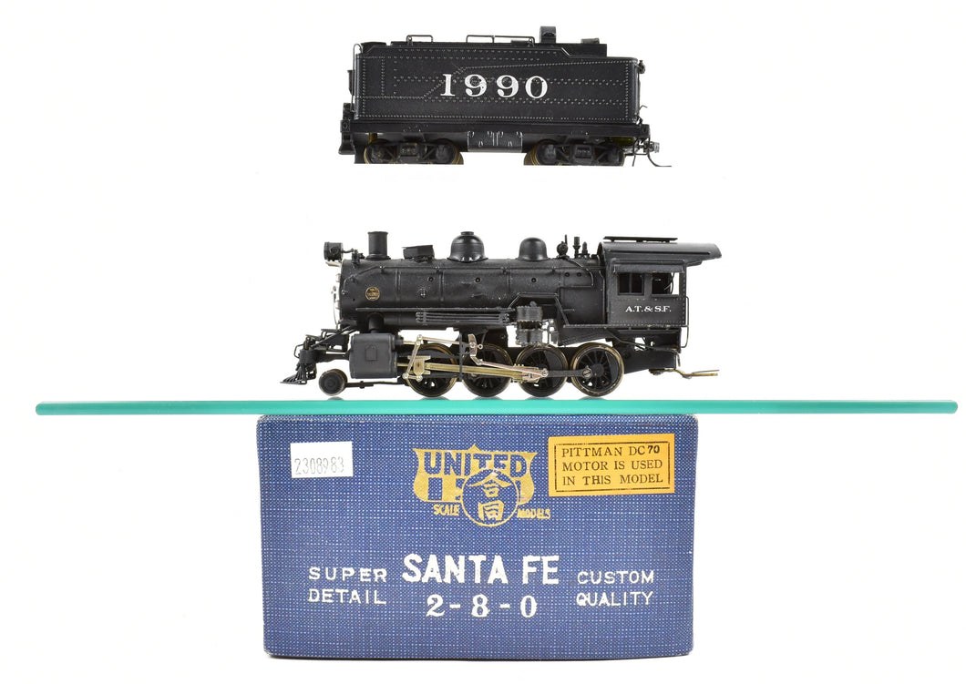 HO Brass PFM - United ATSF - Santa Fe 2-8-0 Custom Painted