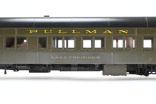 Load image into Gallery viewer, O Brass PSC - Precision Scale Co. Pullman 80&#39; Sleeper 10-1-2 Plan 3585a Rebuilt Vestibule End Mechanical Air FP &quot;Lake Frederick”
