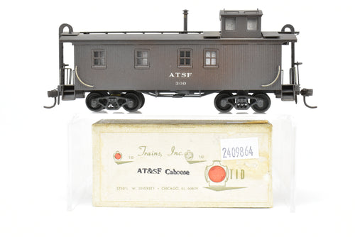 HO Brass Trains Inc. ATSF - Santa Fe Wood Caboose Custom Painted & Weathered No. 300