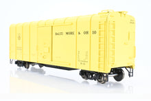 Load image into Gallery viewer, O Brass Sunset Models Third Rail B&amp;O - Baltimore &amp; Ohio M-53 Wagon-top Boxcar FP Yellow No. 380203
