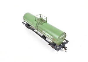 HO Brass PSC - Precision Scale Co. 12,000 Gallon Tank Car Painted Green Mathieson Chemicals NOB