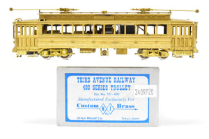 HO Brass NJ Custom Brass TARS - Third Avenue Railway System 400 Series Trolley