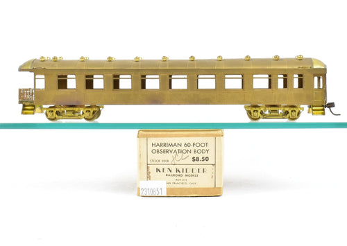 HO Brass Ken Kidder Harriman 60' Observation Car with PSC trucks
