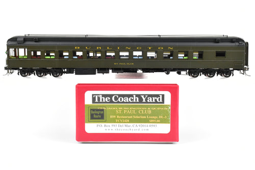 HO NEW Brass TCY - The Coach Yard CB&Q - Burlington Route 