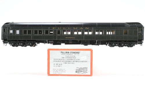 O Brass PSC - Precision Scale Co. Pullman 80' Sleeper 10-1-2 Plan 3585a Rebuilt Vestibule End Mechanical Air FP “Sonoma”