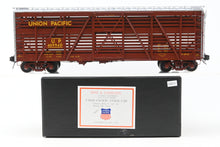 Load image into Gallery viewer, Gauge 1 - 1:32nd Scale Brass Row &amp; Company UP - Union Pacific S-40-12 Stock Car, Circa 1950 Factory Painted Boxcar Red No. 46994D
