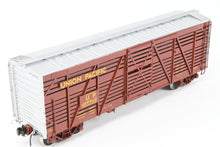 Load image into Gallery viewer, Gauge 1 - 1:32nd Scale Brass Row &amp; Company UP - Union Pacific S-40-12 Stock Car, Circa 1950 Factory Painted Boxcar Red No. 46994D

