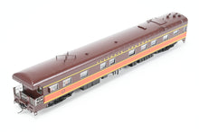 Load image into Gallery viewer, HO NEW Brass NBL - North Bank Line IC - Illinois Central Business Car #1 Chocolate &amp; Orange Split Rail Herald
