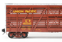 Load image into Gallery viewer, Gauge 1 - 1:32nd Scale Brass Row &amp; Company UP - Union Pacific S-40-12 Stock Car, Circa 1950 Factory Painted Boxcar Red No. 46994D
