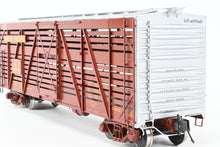 Load image into Gallery viewer, Gauge 1 - 1:32nd Scale Brass Row &amp; Company UP - Union Pacific S-40-12 Stock Car, Circa 1950 Factory Painted Boxcar Red No. 46994D
