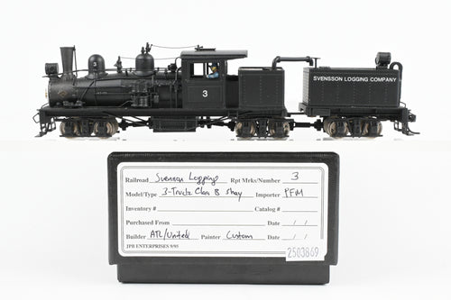 HO Brass PFM - United Various Roads 3-Truck Shay Class B Geared Locomotive CP Private Road REBOXX