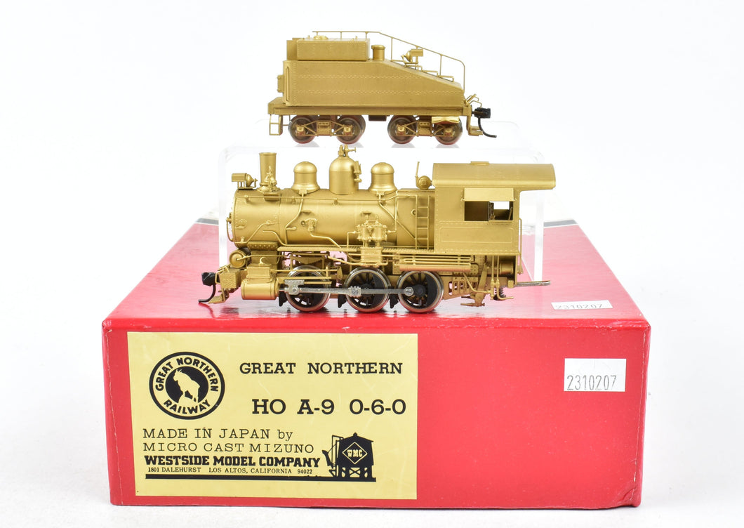 HO Brass Westside Model Co. GN - Great Northern 0-6-0 A9 Steam Locomotive