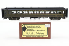 Load image into Gallery viewer, HO Brass W&amp;R Enterprises NP - Northern Pacific First Class Coach Version 1 Factory Painted Pullman Green No. 937
