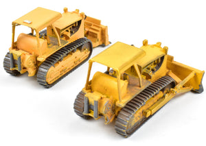 HO CON OMI - Overland Models, Inc. D8 Bulldozer Set of Two Factory Painted Pewter Yellow