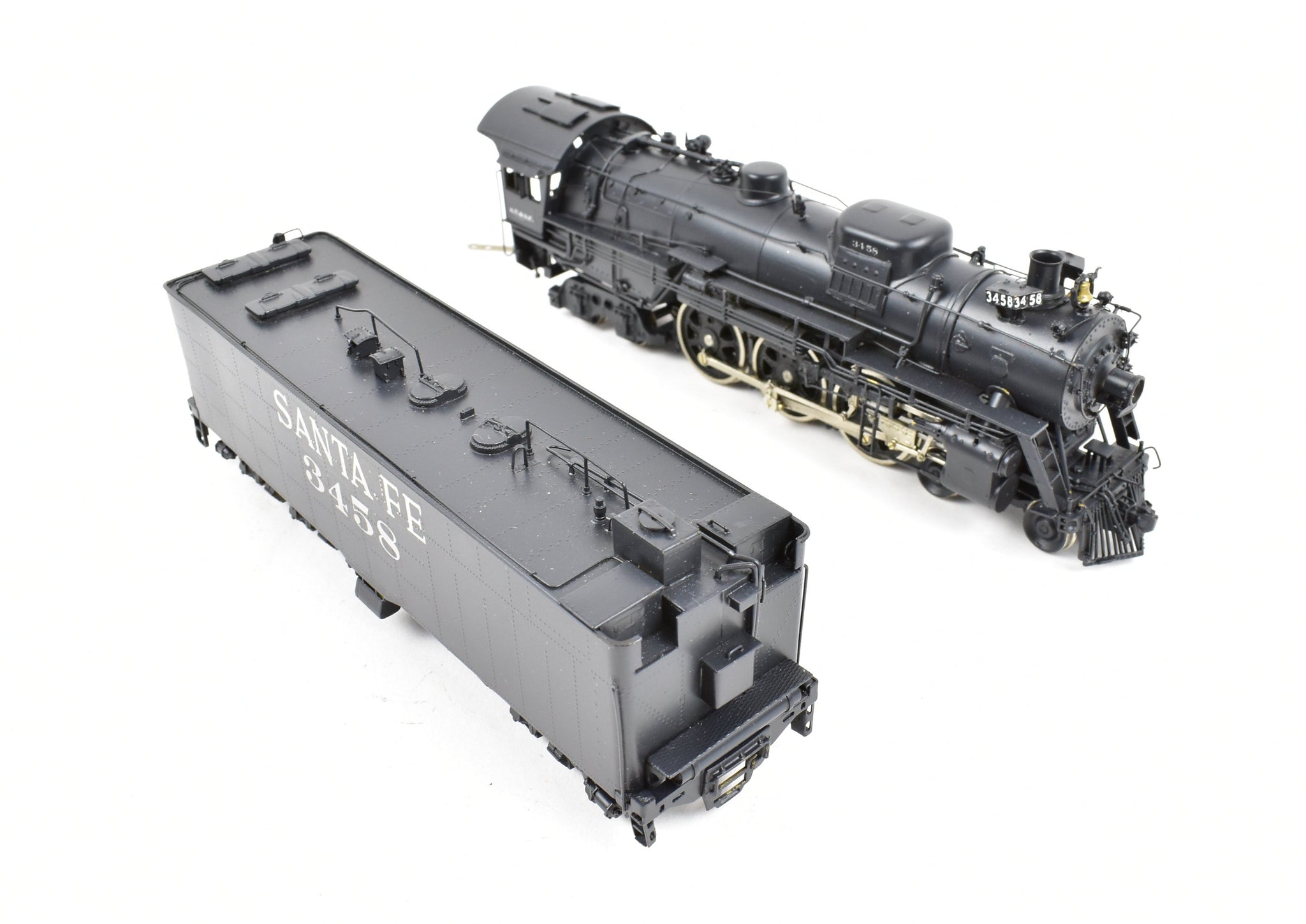 HO Brass CON Key Imports ATSF - Santa Fe 3450 Class 4-6-4 Modernized C Painted No 3458 And Weathered HO Brass CON Key Imports ATSF - Santa Fe 3450 Class 4-6-4 Modernized C Painted No 3458 And Weathered