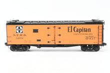 Load image into Gallery viewer, Gauge 1 - 1:32nd Scale Brass Row &amp; Company ATSF - Santa Fe SFRD RR-27/33 Refrigerator Car, Factory Painted "El Capitan", No. 34854
