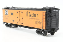 Load image into Gallery viewer, Gauge 1 - 1:32nd Scale Brass Row &amp; Company ATSF - Santa Fe SFRD RR-27/33 Refrigerator Car, Factory Painted "El Capitan", No. 34854
